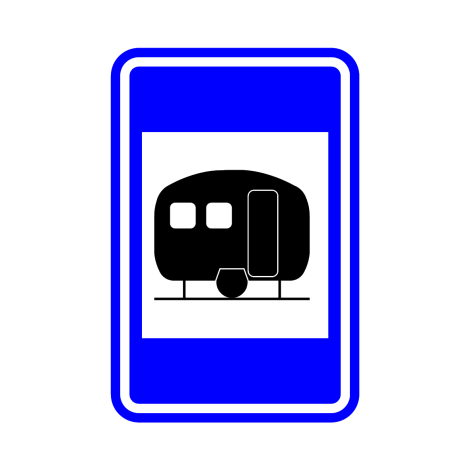 Verkeersbord F73. Caravanterrein