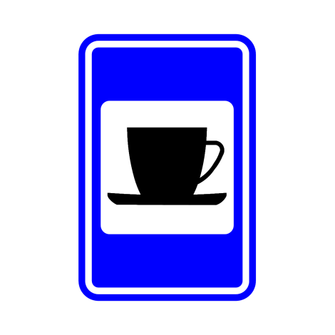 Verkeersbord F69. Drankgelegenheid