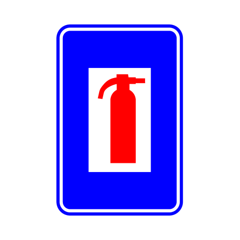 Verkeersbord F56. Brandblusser