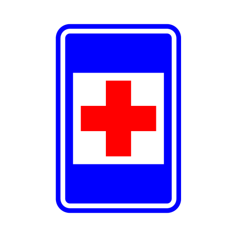 Verkeersbord F55. Hulppost
