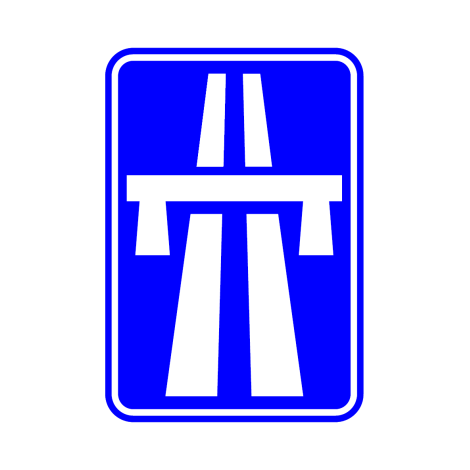 Verkeersbord F5. Autosnelweg