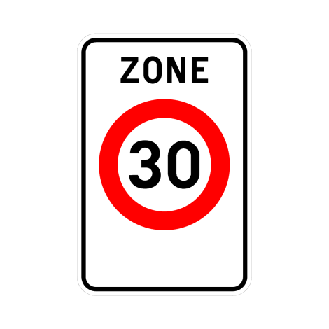 Verkeersbord F4a. Zone 30