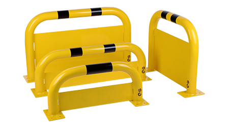 Arceau de protection en acier avec plaque anti-encastrement