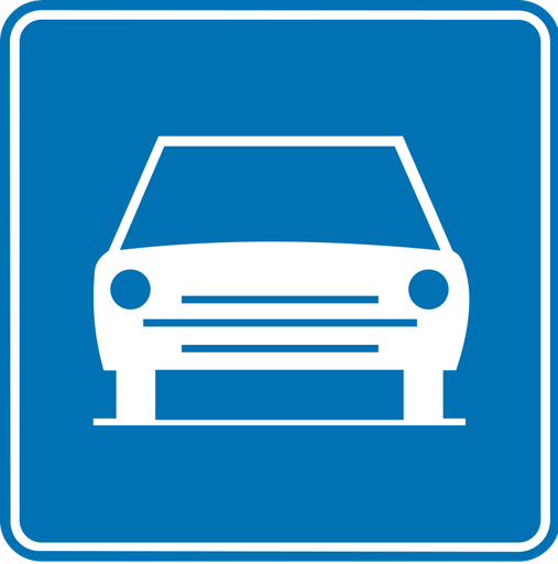 Panneau de signalisation F9. Voie express