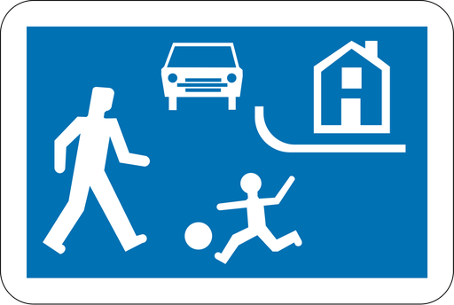 Verkeersbord F12a. Woonerf