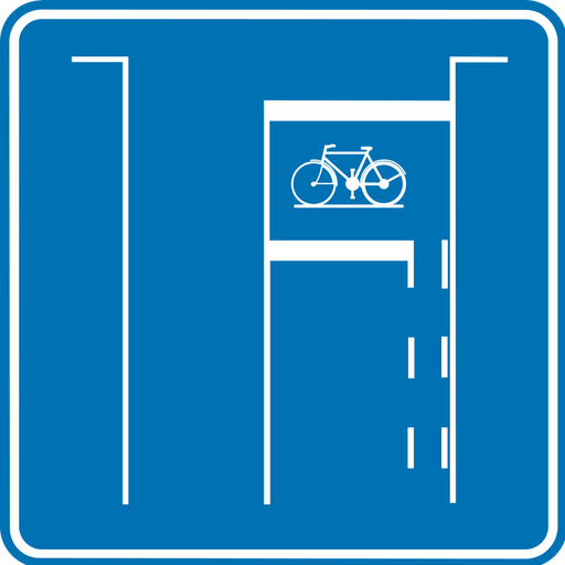 Verkeersbord F14. Opstelvak fietsers