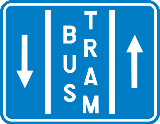 Panneau de signalisation F18. Voie spéciale carrossable