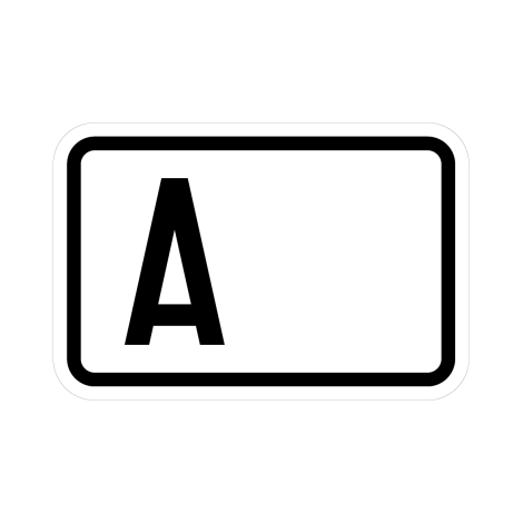 Verkeersbord F23b. Nummerbord autosnelweg