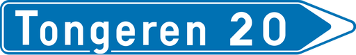 Verkeersbord F29. Wegwijzer