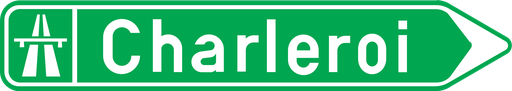 Verkeersbord F31. Wegwijzer naar autosnelweg