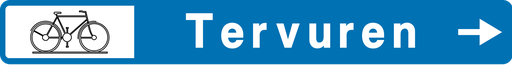 Panneau de signalisation F34b1. Signal directionnel pour certaines catégories d’usagers de la route.