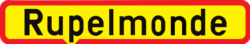 Verkeersbord F43. Gemeentegrens