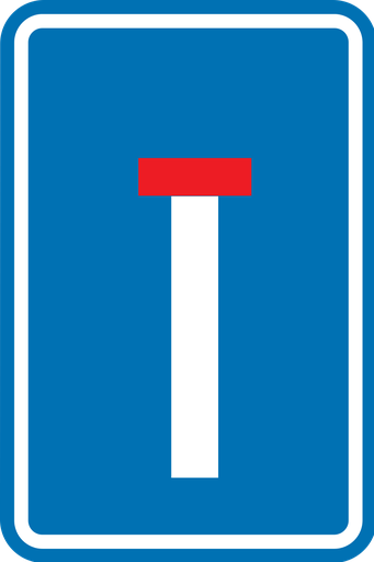 Verkeersbord F45. Doodlopende weg