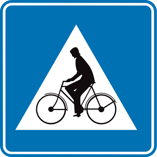 Verkeersbord F50. Oversteekplaats fietsers