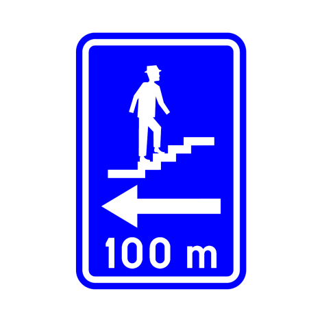 Verkeersbord F51b. Bovengrondse oversteekplaats voor voetgangers
