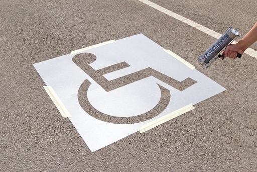 Pochoir parking réservé aux personnes à mobilité réduite (PMR)