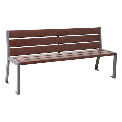 Banc plastique recyclé et acier Silaos®